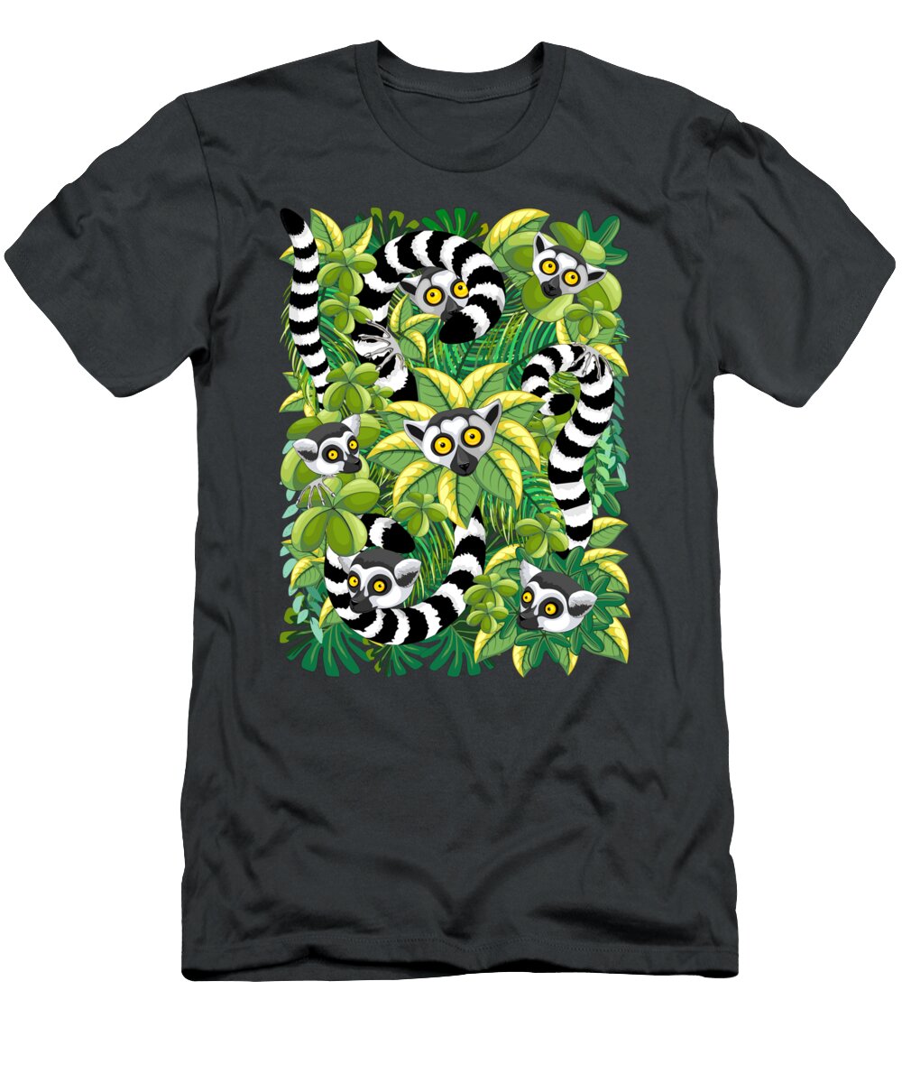 1 Lemurs in Madagascar Rainforest Sibainu T-Shirt