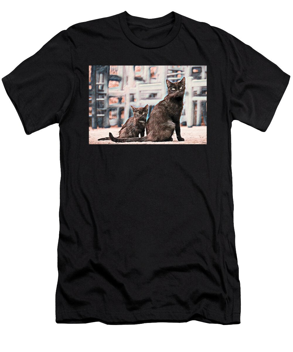 Abstract Cat Family Art Calnyto T-Shirt