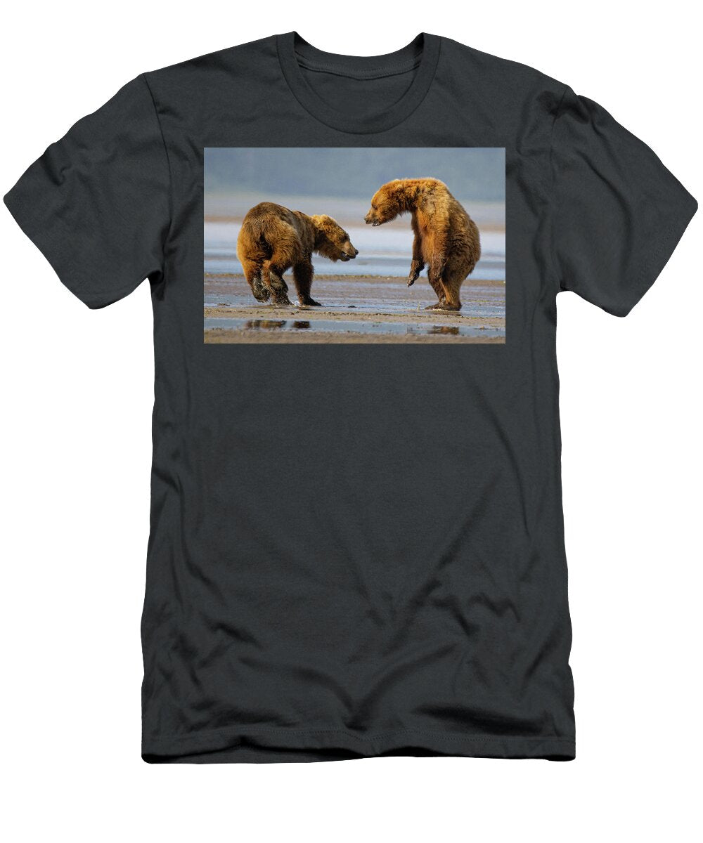Bears Playing At Lake Clark Taha Raja T-Shirt