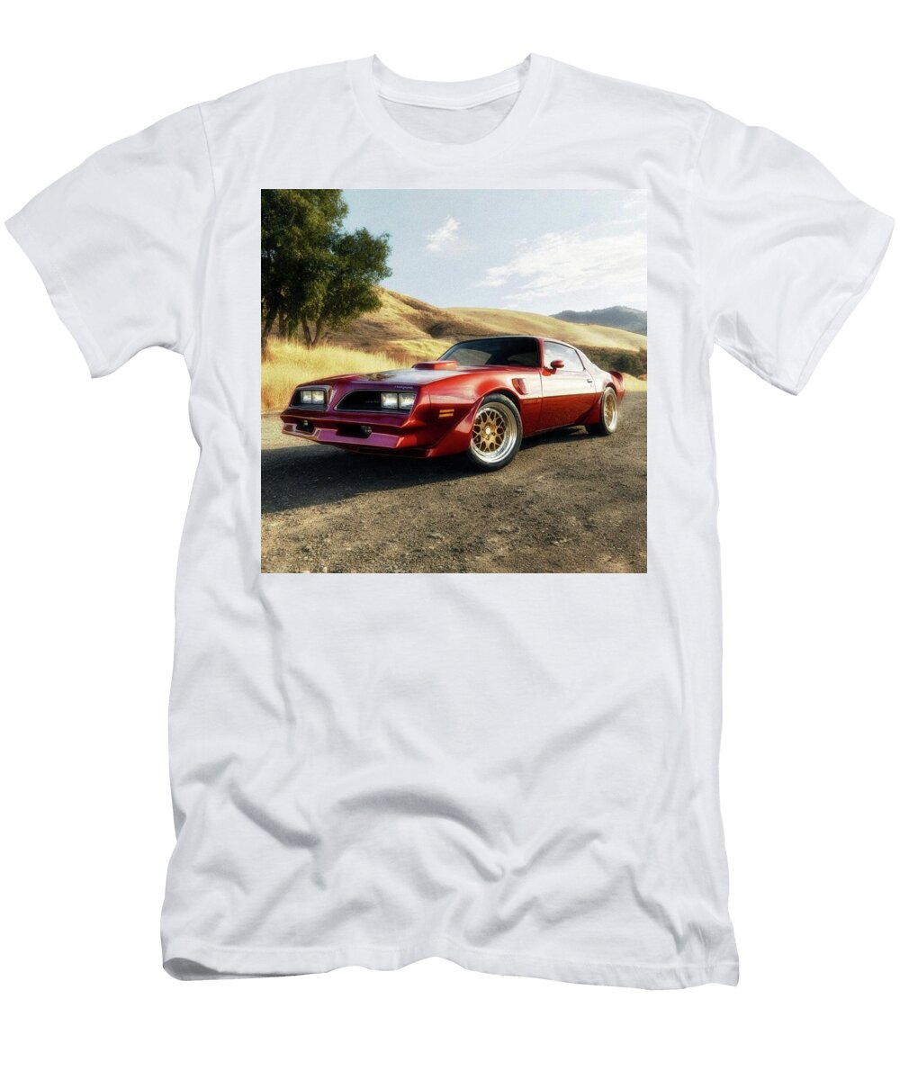 Classic Red Pontiac Trans Am Esoterica Art Agency T-Shirt