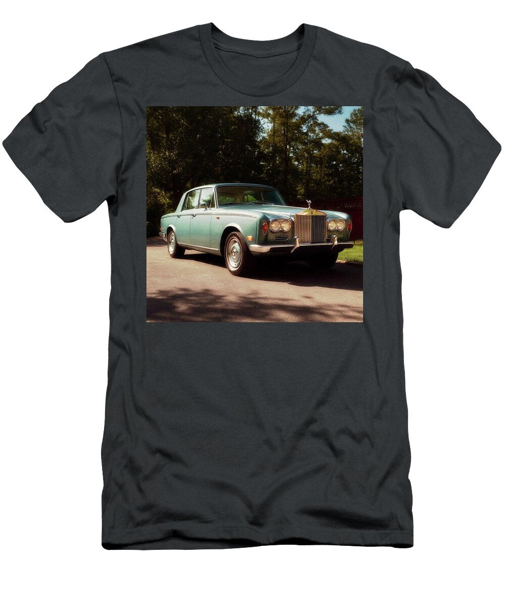 Classic Rolls Royce in Sunlit Driveway Esoterica Art Agency T-Shirt
