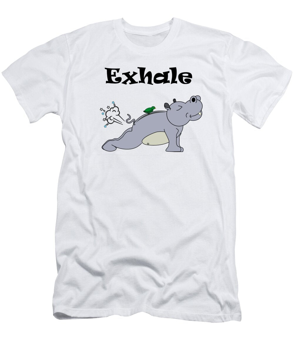 Exhale Yoga Hippo Cute Hippos Funny Hippopotamus Henry B T-Shirt