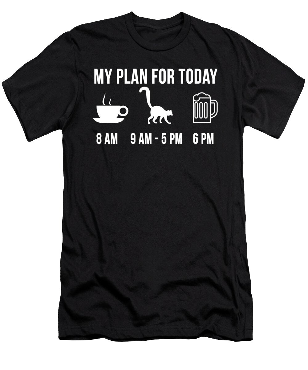 Funny Lemur Animal Zookeeper Wildlife My Plan for Today Lukas Davis T-Shirt