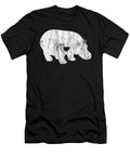I Love Hippos Cute Hippo Funny Hippopotamus White Distressed Henry B T-Shirt