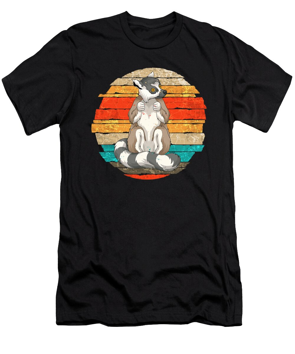 Retro Monkey Madagascar Zoo Animal Lover Lemur Dhbubble T-Shirt