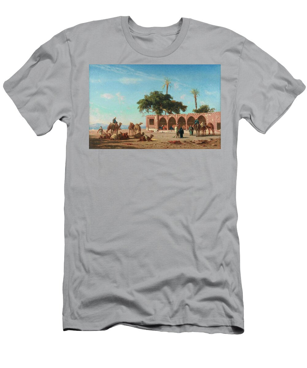 The Caravan Resting in Siout Egypt Narcisse Berchere T-Shirt